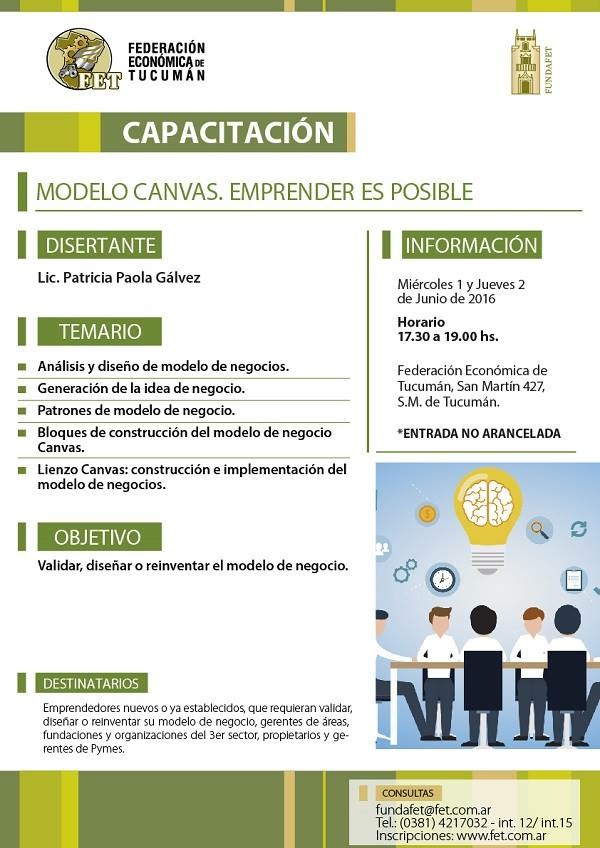 Modelo CANVAS. Emprender es Posible - SEDE Tucumán