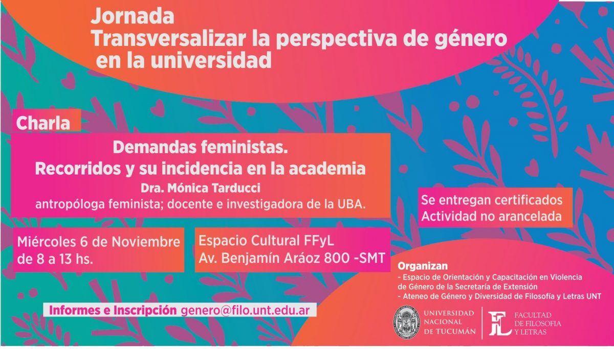 Jornada Transversalizar La Perspectiva De Género En La Universidad Sede Tucumán 6172